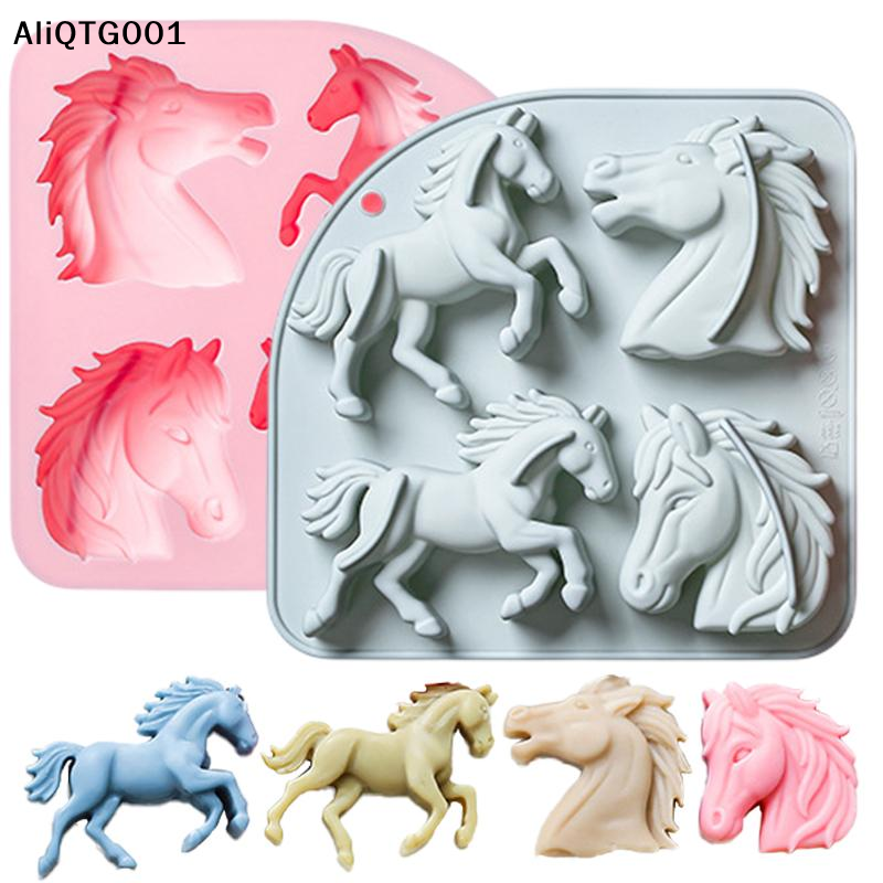 4-Cavity 3D Horse Silicone Mol – Kitchen Baking Cooking Bewertung und Preis